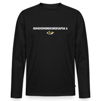 Humuhumunukunukuapua'a Hawaiianischer Riff-Drücker - Männer Premium Bio Langarmshirt - Schwarz - Vorne - Nico (187cm)