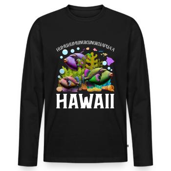 Humuhumunukunukuapua'a Hawaiianischer Riff-Drücker - Männer Premium Bio Langarmshirt - Schwarz - Vorne - Nico (187cm)