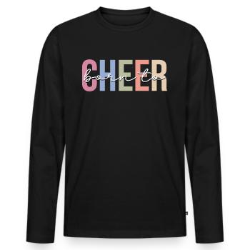 Cheerleading Cheerleaders - Men's Premium Organic Long Sleeve Shirt - black - Front - Nico (187cm)