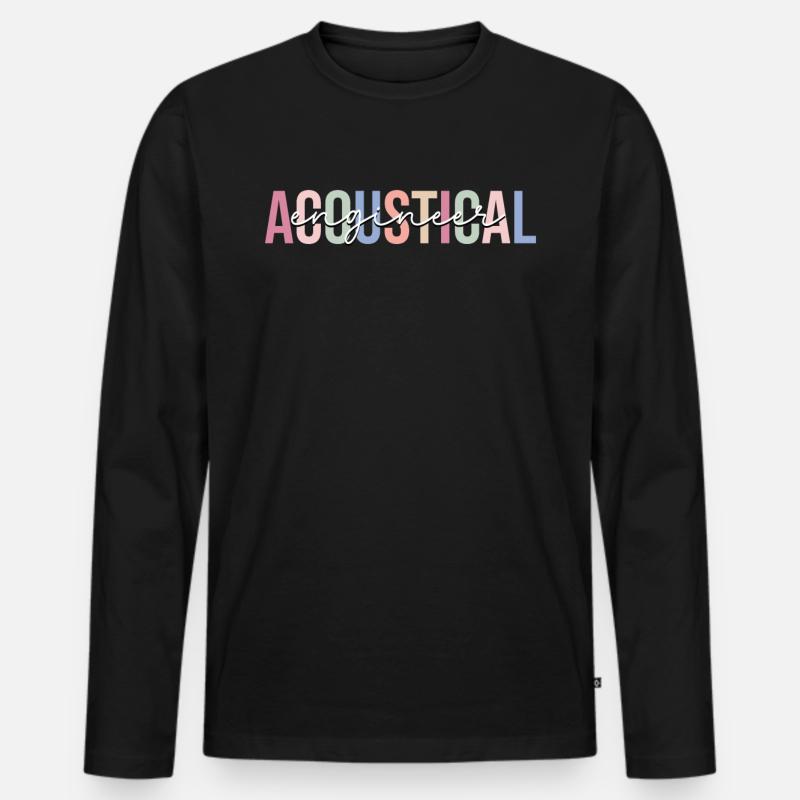Technik Akustik-Ingenieur - Männer Premium Bio Langarmshirt - Schwarz