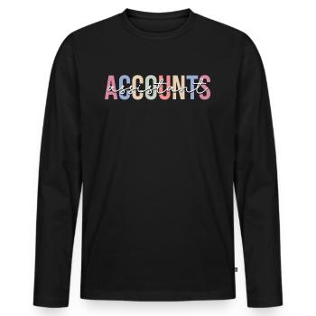 Secretary - Men's Premium Organic Long Sleeve Shirt - black - Front - Nico (187cm)