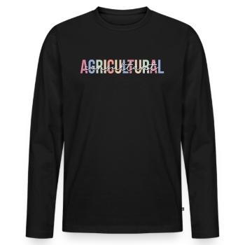 Agriculture - T-shirt manches longues Premium bio Homme - noir - Devant - Nico (187cm)
