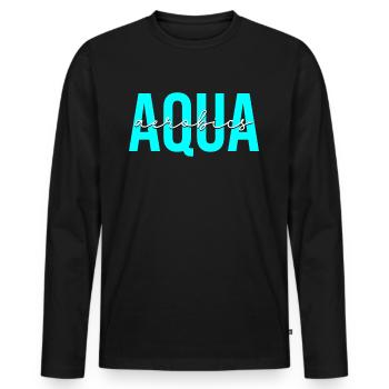 Water Fitness - Men's Premium Organic Long Sleeve Shirt - black - Front - Nico (187cm)