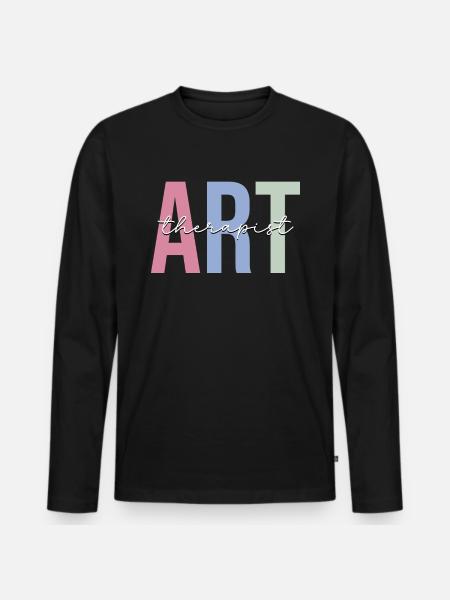 Art Therapy Art Teacher - Men's Premium Organic Long Sleeve Shirt - black