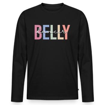 Bauchtanz Tanz - Männer Premium Bio Langarmshirt - Schwarz - Vorne - Nico (187cm)