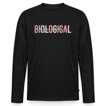 Technology - Men's Premium Organic Long Sleeve Shirt - black - Front - Nico (187cm)