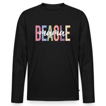 Beagle Chien Beagle Maman Beagle Lover Beagle Fr - T-shirt manches longues Premium bio Homme - noir - Devant - Nico (187cm)