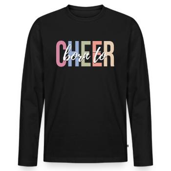 Cheerleading Cheerleaders - Men's Premium Organic Long Sleeve Shirt - black - Front - Nico (187cm)