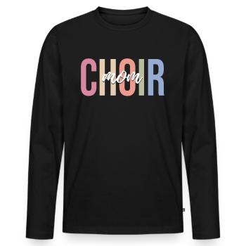 Chanteur Chanteur Chanteur Musicien - T-shirt manches longues Premium bio Homme - noir - Devant - Nico (187cm)