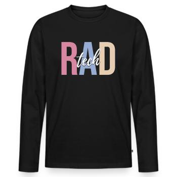 Radiologe Radiologie Nukleare Strahlung - Männer Premium Bio Langarmshirt - Schwarz - Vorne - Nico (187cm)