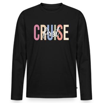 Cruise Holiday Cruise Cruise Ship - Men's Premium Organic Long Sleeve Shirt - black - Front - Nico (187cm)
