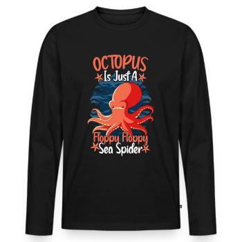 Octopus n’est qu’une pieuvre araignée de mer molle et souple - T-shirt manches longues Premium bio Homme - noir - Devant - Nico (187cm)