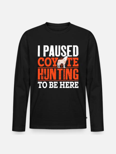 Coyote Hunter Yote - Men's Premium Organic Long Sleeve Shirt - black