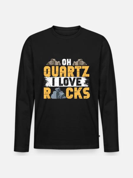 Gesteinsjagd Mineralienjäger - Männer Premium Bio Langarmshirt - Schwarz