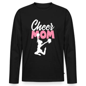 Cheer Mom Cheerleading Cheerleader Cheer Squad - Männer Premium Bio Langarmshirt - Schwarz - Vorne - Nico (187cm)