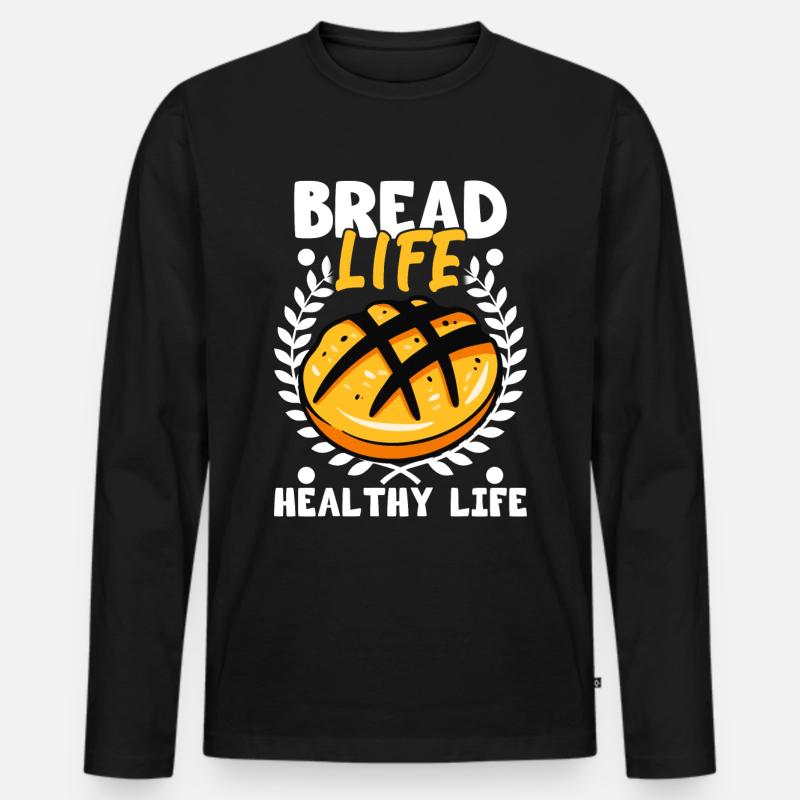 Brotbacken Brotbackautomat - Männer Premium Bio Langarmshirt - Schwarz