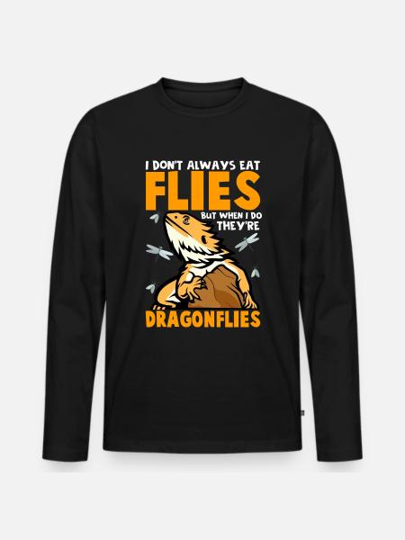 Dragonflies - Men's Premium Organic Long Sleeve Shirt - black