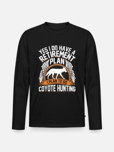 Coyote Hunter Yote - Men's Premium Organic Long Sleeve Shirt - black