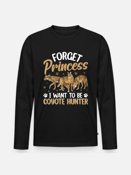 Coyote Hunting Yote - Men's Premium Organic Long Sleeve Shirt - black