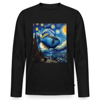 Humuhumunukunukuapuaa Reef Triggerfish Starnac - Men's Premium Organic Long Sleeve Shirt - black - Front - Nico (187cm)