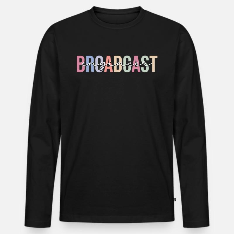 Rundfunktechniker Technik - Männer Premium Bio Langarmshirt - Schwarz