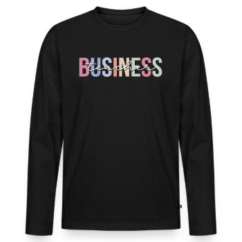Enseignement des enseignants de commerce - T-shirt manches longues Premium bio Homme - noir - Devant - Nico (187cm)