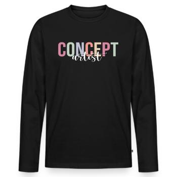 Concept Artist Creative Designer Art - Men's Premium Organic Long Sleeve Shirt - black - Front - Nico (187cm)