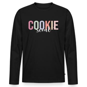 Cookie Scout Girl Scout Cookie Merchant - Men's Premium Organic Long Sleeve Shirt - black - Front - Nico (187cm)