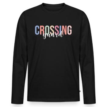 School for school pilots - Men's Premium Organic Long Sleeve Shirt - black - Front - Nico (187cm)