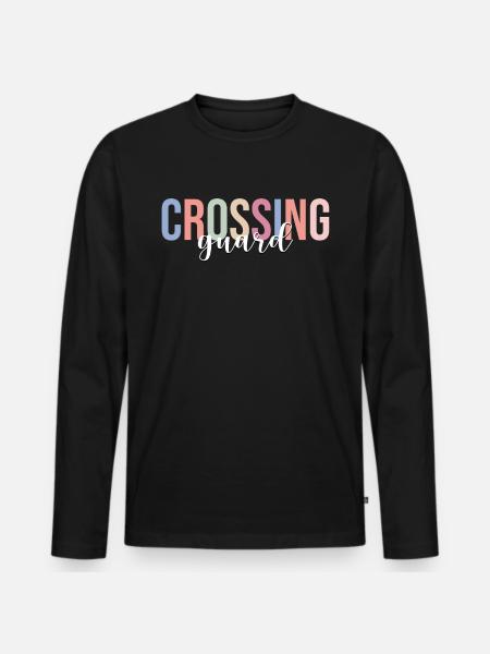 Schule für Schülerlotsen - Männer Premium Bio Langarmshirt - Schwarz