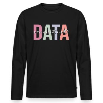 Data Scientist Data Science Data Analysis - Men's Premium Organic Long Sleeve Shirt - black - Front - Nico (187cm)