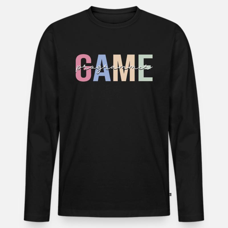 Spieleprogrammierer Spieleentwickler - Männer Premium Bio Langarmshirt - Schwarz