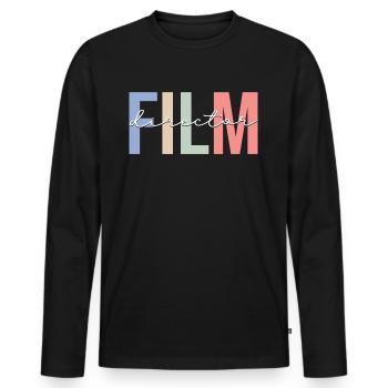 Film Director Filmmaker Filmmaking - Men's Premium Organic Long Sleeve Shirt - black - Front - Nico (187cm)
