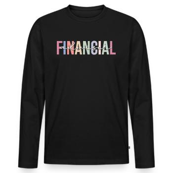 Conseiller financier Conseiller financier Coach - T-shirt manches longues Premium bio Homme - noir - Devant - Nico (187cm)