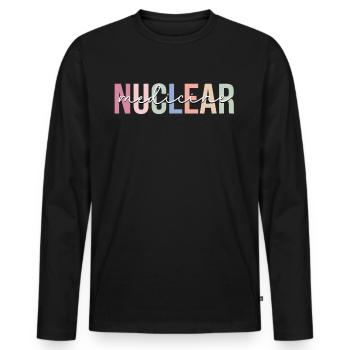 Médecine nucléaire Technologue nucléaire - T-shirt manches longues Premium bio Homme - noir - Devant - Nico (187cm)
