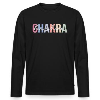 Chakra-Heiler Chakra-Heilung Reiki-Meister - Männer Premium Bio Langarmshirt - Schwarz - Vorne - Nico (187cm)