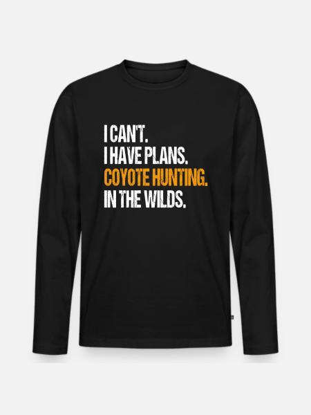 Coyote Hunter Yote - Men's Premium Organic Long Sleeve Shirt - black