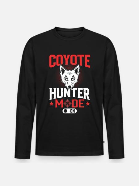 Coyote Hunting Yote - Men's Premium Organic Long Sleeve Shirt - black