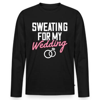 Fête de mariage Bachelorette Transpiration Pour Mon High - T-shirt manches longues Premium bio Homme - noir - Devant - Nico (187cm)