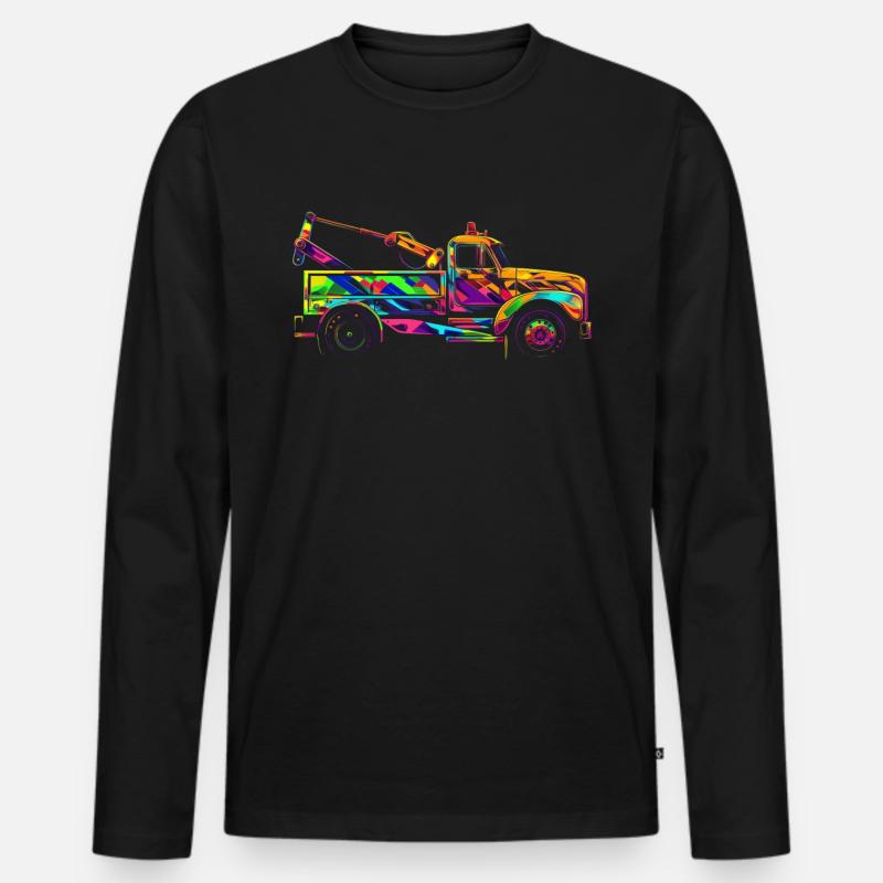 Abschleppdienst Abschleppdienst Fahrer Abschleppdi - Männer Premium Bio Langarmshirt - Schwarz