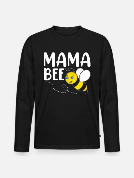 Beekeeper Beekeeping Mama Mama Bee - Men's Premium Organic Long Sleeve Shirt - black