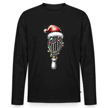 Whisk Christmas Hat Baking Baker Christmas - Men's Premium Organic Long Sleeve Shirt - black - Front - Nico (187cm)