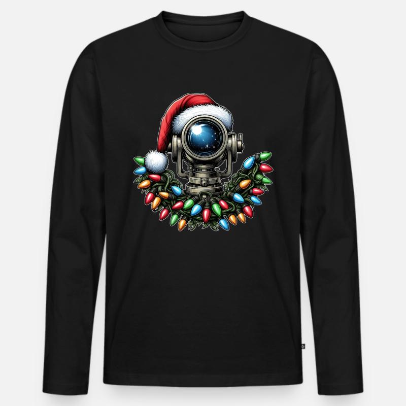 Teleskop Stargazing Stargazer Astronomie - Männer Premium Bio Langarmshirt - Schwarz