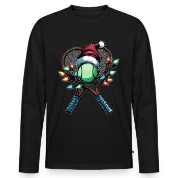 Tennis player Team coach Coach Weihnach - Men's Premium Organic Long Sleeve Shirt - black - Front - Nico (187cm)