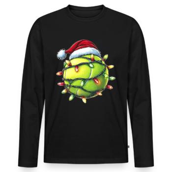 Tennis player Team coach Coach Weihnach - Men's Premium Organic Long Sleeve Shirt - black - Front - Nico (187cm)