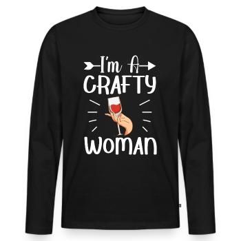 Lustiges Craft Beer Hopfen Hausgebräu Ich bin eine - Männer Premium Bio Langarmshirt - Schwarz - Vorne - Nico (187cm)