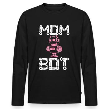 Mom Bot Roboteringenieurin Mom - Männer Premium Bio Langarmshirt - Schwarz - Vorne - Nico (187cm)