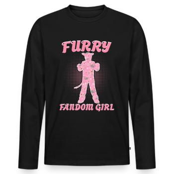 Pelzige Fandom Mädchen Pelzige Fandom Pelzige - Männer Premium Bio Langarmshirt - Schwarz - Vorne - Nico (187cm)