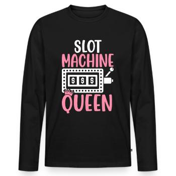 Slot Machine Queen Casino Lover Queen - Männer Premium Bio Langarmshirt - Schwarz - Vorne - Nico (187cm)