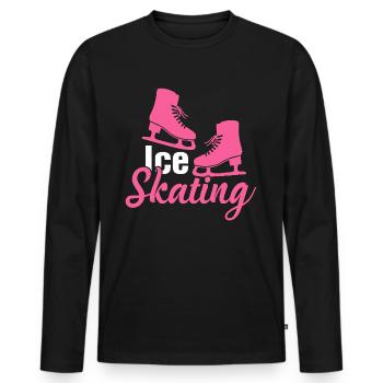skating skating Figure skating - Men's Premium Organic Long Sleeve Shirt - black - Front - Nico (187cm)